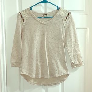 Lace and Beaded Sweater